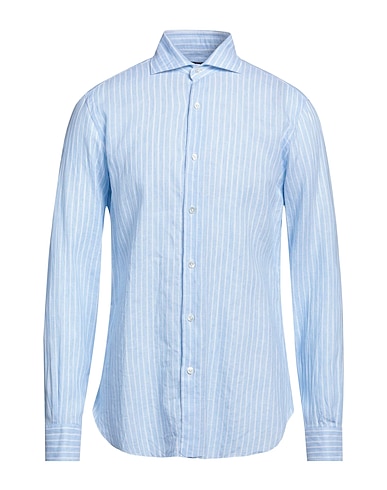 BARBA Napoli Linen shirt Light blue 100% Linen