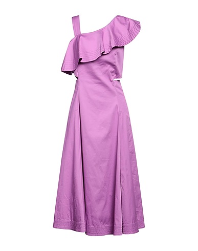 VERONICA BEARD Vestido midi Malva 70% Algodón, 27% Nailon, 3% Elastán