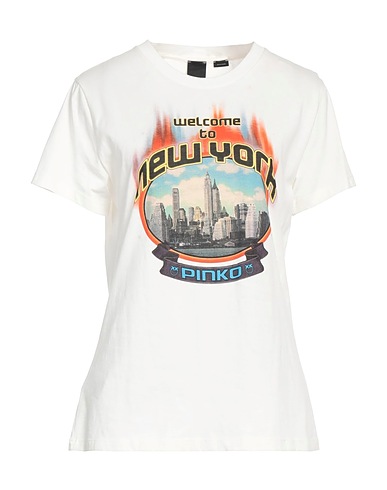 PINKO T-shirt Ivory 100% Cotton