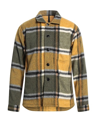 DEPERLU Chemise à carreaux Moutarde 38% Coton, 27% Polyester, 24% Acrylique, 8% Laine, 3% Autres fibres