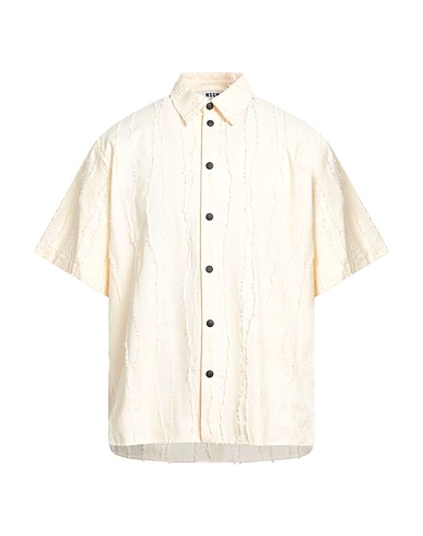 MSGM 無地シャツ オフホワイト コットン 100%