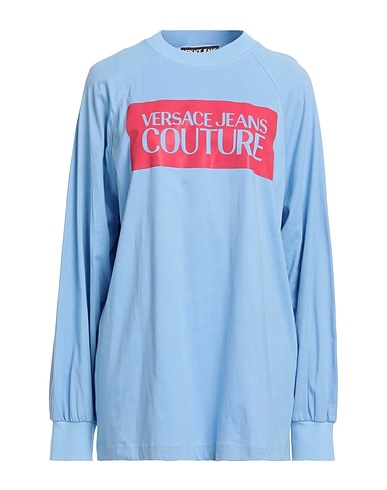 VERSACE JEANS COUTURE T-shirt Light blue 100% Cotton