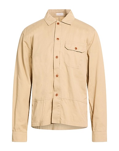GLANSHIRT Solid colour shirt Sand 100% Cotton