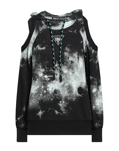 VERSACE JEANS COUTURE Hoodie Schwarz 100% Baumwolle, Elastan