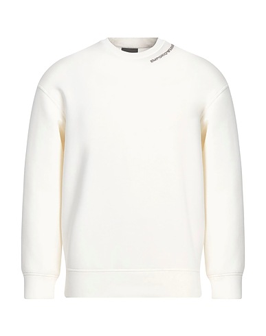 EMPORIO ARMANI Sweatshirt Ivory 76% Cotton, 18% Polyester, 6% Elastane