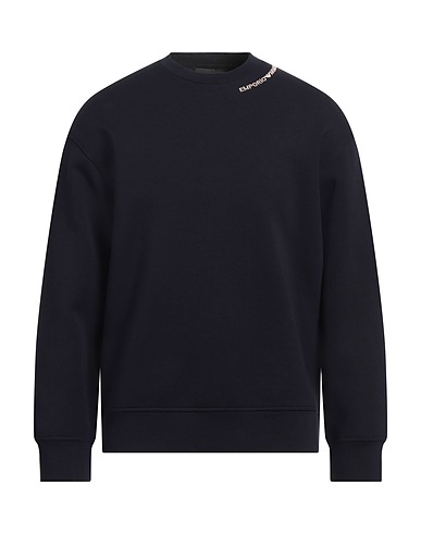 EMPORIO ARMANI Sweatshirt Midnight blue 76% Cotton, 18% Polyester, 6% Elastane
