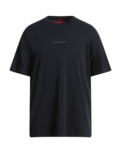 LIU •JO MAN Basic T-Shirt Midnight blue 100% Cotton