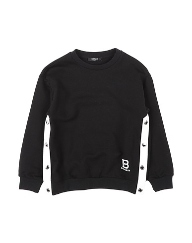 BALMAIN Felpa Nero 100% Cotone