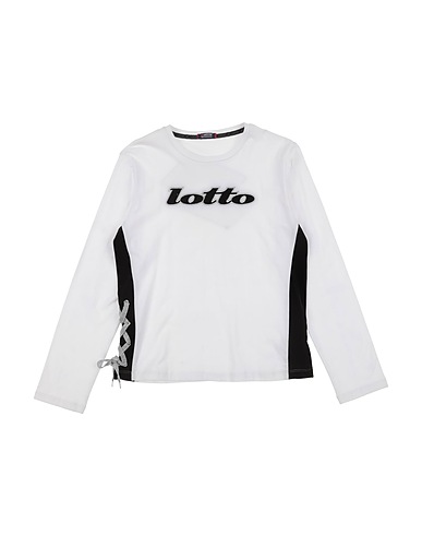 LOTTO T-shirt White 95% Cotton, 5% Elastane