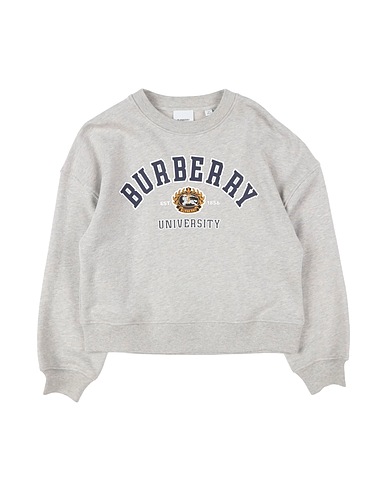 BURBERRY Felpa Grigio 100% Cotone