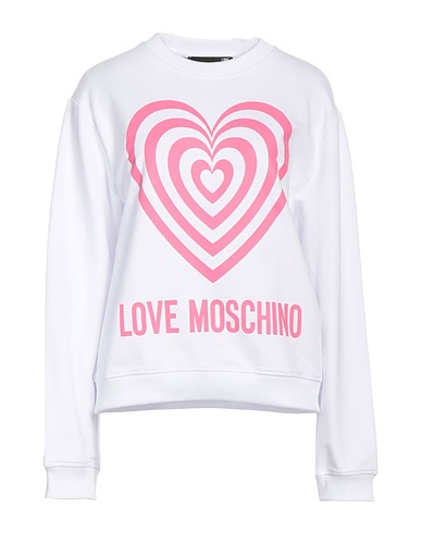 LOVE MOSCHINO Sweatshirt White 95% Cotton, 5% Elastane