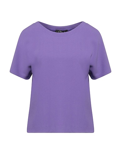CLIPS Ｔシャツ モーブ レーヨン 70% / アセテート 26% / ポリウレタン 4%