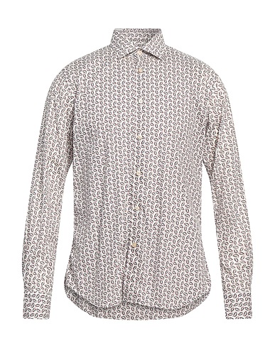 XACUS Patterned shirt White 100% Cotton
