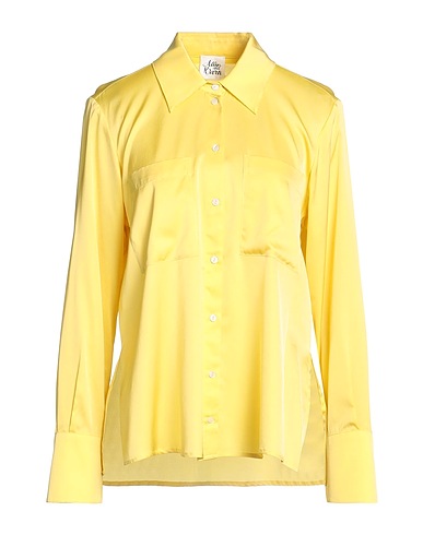 ATTIC AND BARN Solid colour shirts & blouses Yellow 62% Viscose, 29% Silk, 9% Elastane