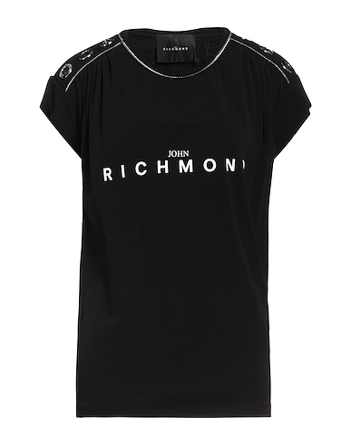 JOHN RICHMOND T-shirt Black 94% Viscose, 6% Elastane