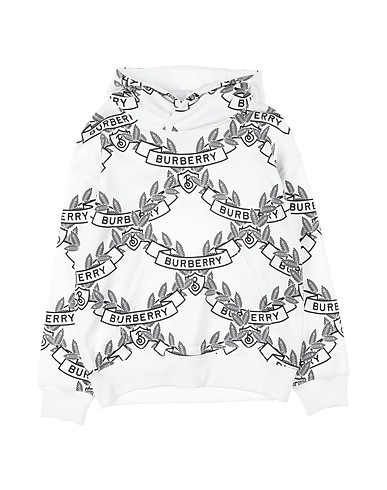 BURBERRY Hooded track jacket  White 100% Cotton