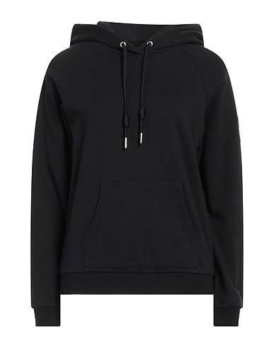 ARMANI EXCHANGE Hooded track jacket  Black 100% Cotton, Elastane