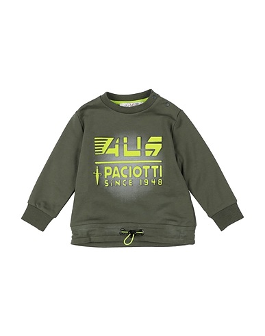 PACIOTTI 4US Sweatshirt Military green 100% Cotton