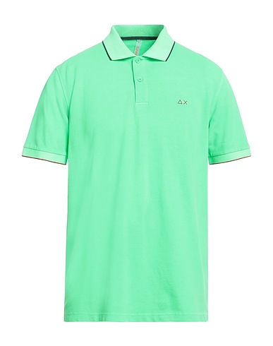 SUN 68 Polo shirt Lime green 95% Cotton, 5% Elastane