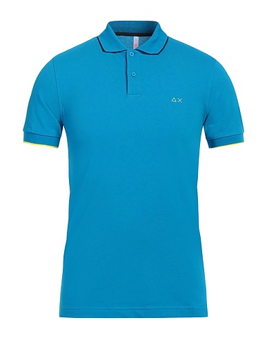 SUN 68 Polo Azzurro 95% Cotone, 5% Elastan