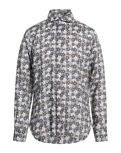 BARBA Napoli Linen shirt Grey 100% Linen