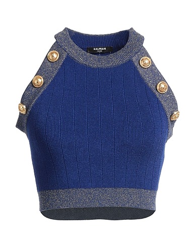 BALMAIN Top 83% Viscose, 17% Polyester, Metallic fiber