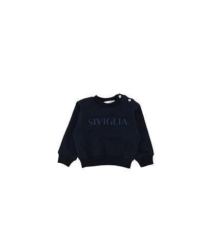 SIVIGLIA WHITE Sweatshirt Midnight blue 100% Cotton