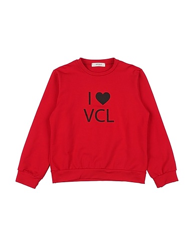 VICOLO Felpa Rosso 95% Cotone, 5% Elastan