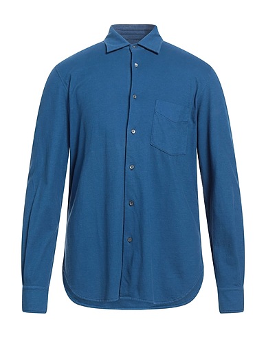 ASPESI Solid colour shirt Navy blue 100% Cotton