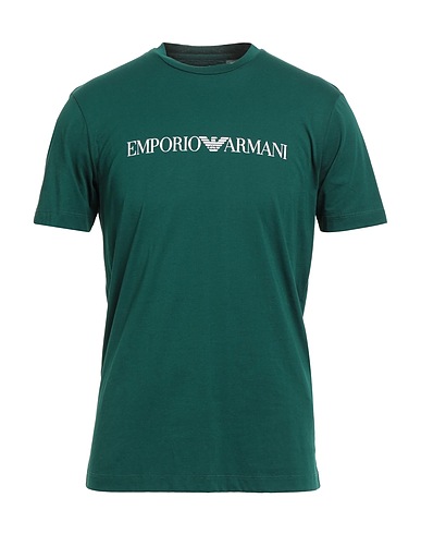 EMPORIO ARMANI T-shirt Emerald green 100% Cotton