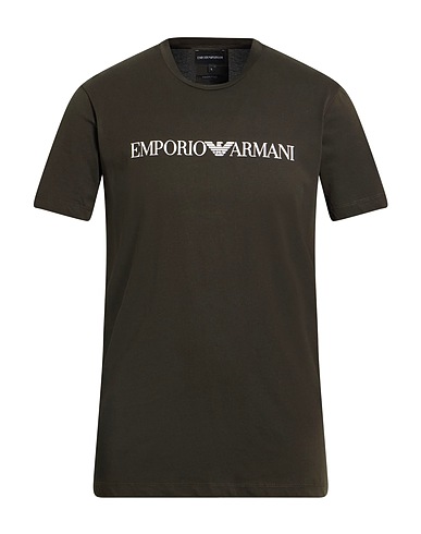 EMPORIO ARMANI T-shirt Dark green 100% Cotton