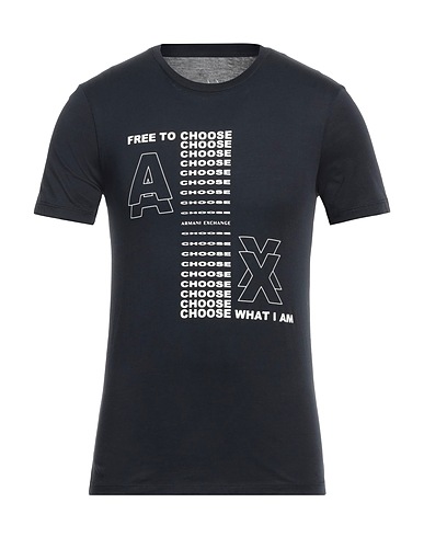 ARMANI EXCHANGE T-shirt Midnight blue 100% Pima Cotton