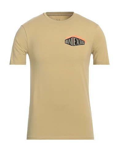 ARMANI EXCHANGE T-shirt Sage green 95% Cotton, 5% Elastane
