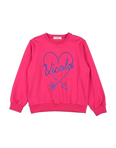 VICOLO Sweatshirt Fuchsia 95% Cotton, 5% Elastane