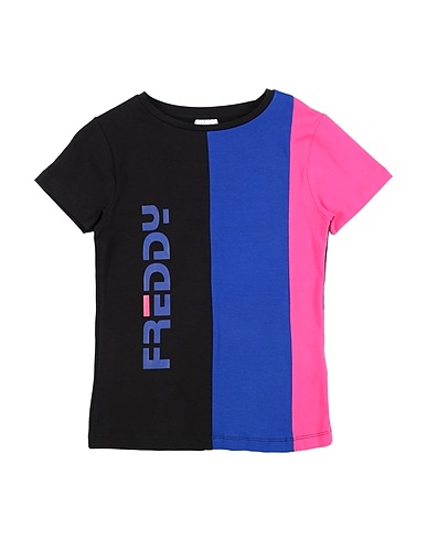 FREDDY T-shirt Black 95% Cotton, 5% Elastane