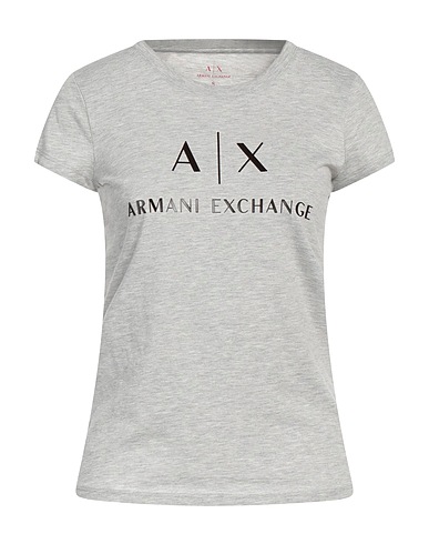 ARMANI EXCHANGE T-shirt Light grey 52% Polyester, 48% Cotton