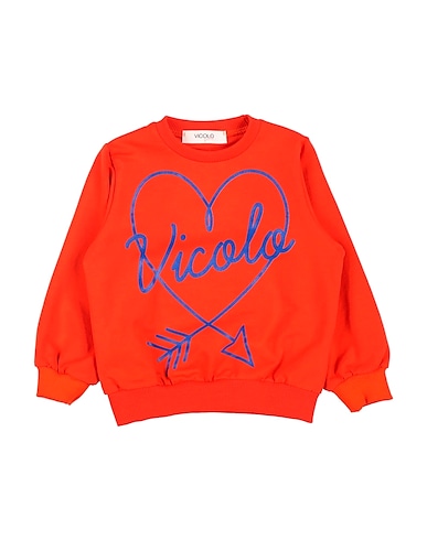 VICOLO Sweatshirt Orange 95% Cotton, 5% Elastane