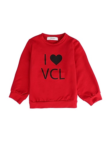 VICOLO Sweatshirt Rot 95% Baumwolle, 5% Elastan