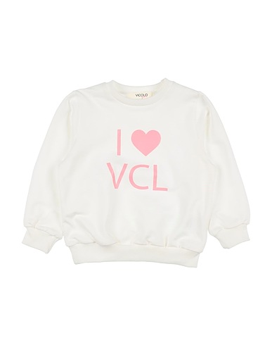 VICOLO Sweatshirt Weiß 95% Baumwolle, 5% Elastan