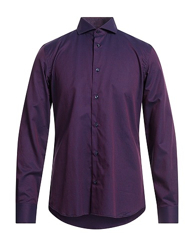 AVIGNON Camicia a quadri Blu 100% Cotone