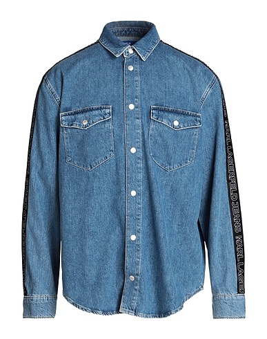 KARL LAGERFELD JEANS Denim shirt KLJ RELAXED LOGO DENIM SHIRT
 Blue 100% Organic cotton