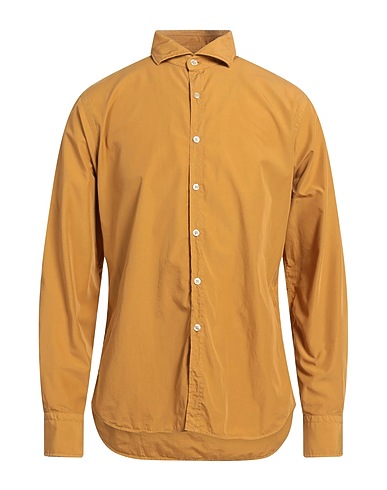 GRIGIO Solid colour shirt Mustard 100% Cotton