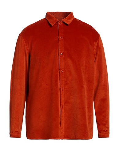 LABO.ART Solid color shirt Rust 100% Cotton