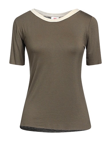 LABORATORIO T-shirt Verde militare 96% Viscosa, 4% Elastan