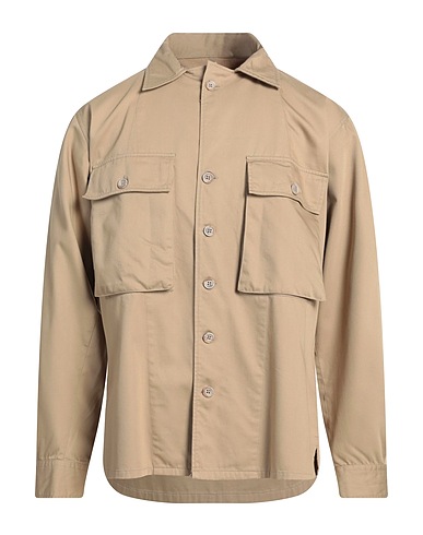XACUS Einfarbiges Hemd Sand 100% Baumwolle