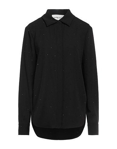 SILVIAN HEACH Solid colour shirts & blouses Black 100% Polyester