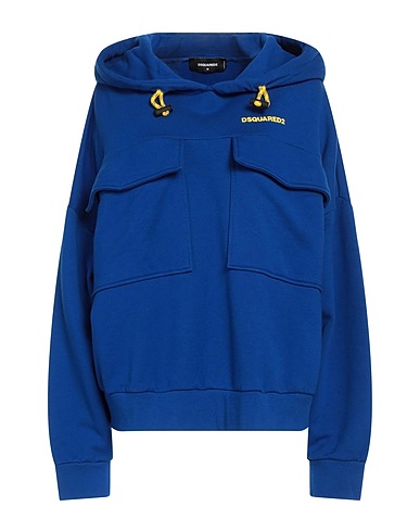DSQUARED2 Hooded sweatshirt Bright blue 100% Cotton
