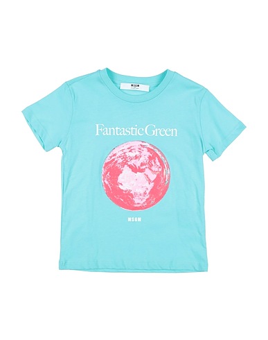 MSGM T-shirt Turquoise 100% Cotton