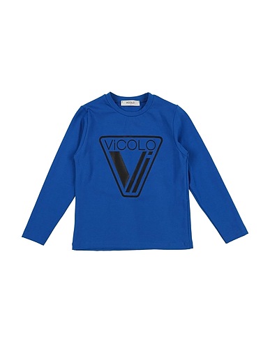 VICOLO T-shirt Blu 90% Cotone, 10% Elastan