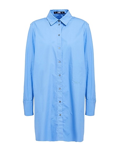 KARL LAGERFELD Shirts SIGNATURE TUNIC SHIRT
 Azure 100% Organic cotton